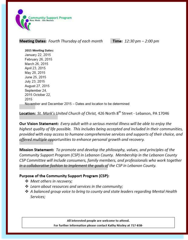 community support program