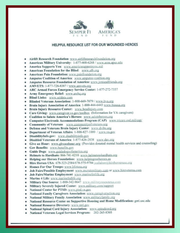 wounded heroes resources