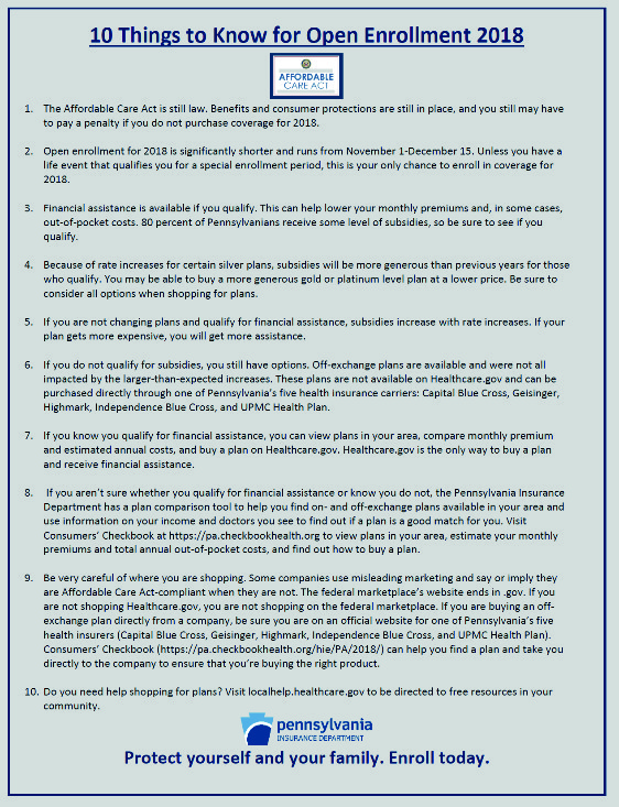 10 things open enrollment