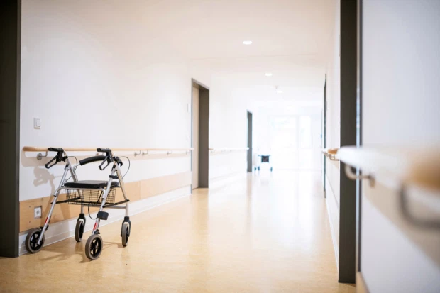 Walking frame in the corridor, Germany