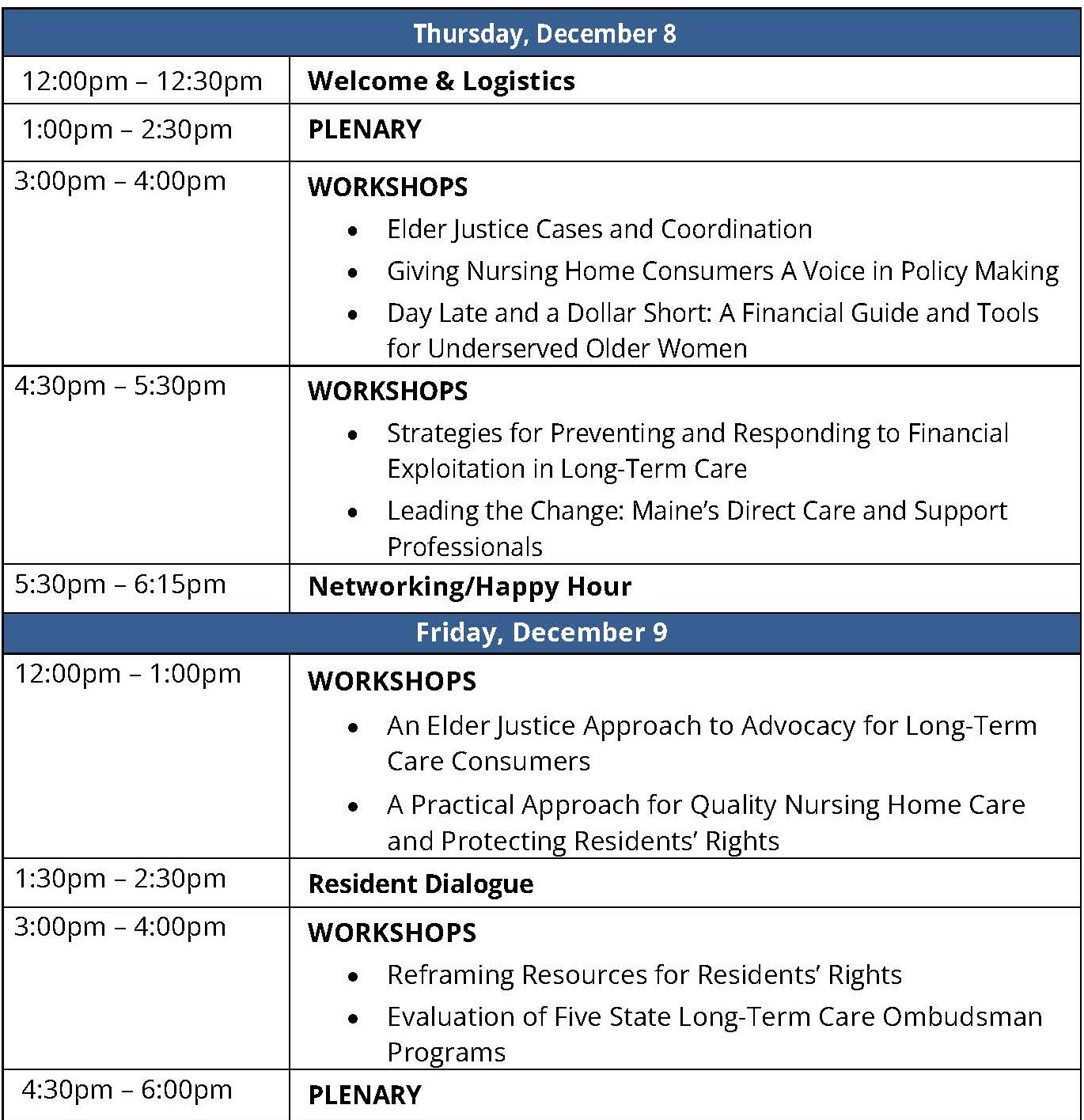 2022 Virtual Conference Agenda